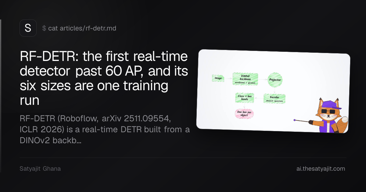 RF-DETR: the first real-time detector past 60 AP, and its six sizes are ...